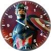 captain america mjolnir and shield me wall clock