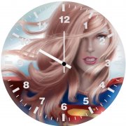 artwork supergirl cb wall clock