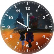 arcane x spidererse tv wall clock