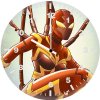 iron spidey he wall clock