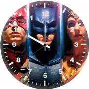 justice league superhero x5 wall clock
