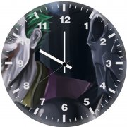 batman and joker artwork th wall clock