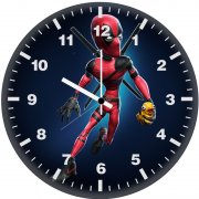 deadpool wearing nike shoes holding duck toy 79 wall clock