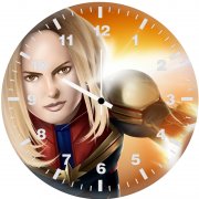 captain marvel art 6g wall clock