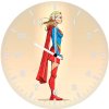supergirl minimalism 7d wall clock