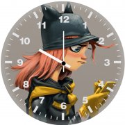 batgirl using phone 4g wall clock