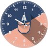 captain america mask minimal mf wall clock