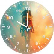 wonder woman hope on the horizon 3c wall clock