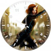 avengers age of ultron black widow artwork 9v wall clock