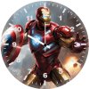 iron man with captain america shield ep wall clock