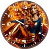 golden justice supergirl shining legacy x0 wall clock