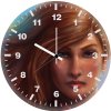 captain marvel closeup art x7 wall clock