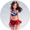 cheerleader supergirl ag wall clock