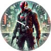 modern day red hood bk wall clock