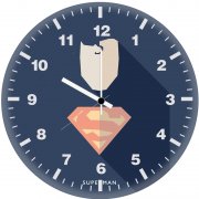 superman minimalists 0h wall clock