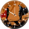 batman and superman face off a6 wall clock
