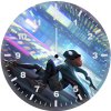 spiderman alongside building mv wall clock