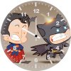 batman and superman fat heads 9v wall clock
