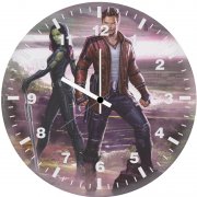 star lord and gamora artwork oh wall clock