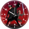 rey and kylo ren artwork bg wall clock