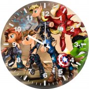 pony avengers equestria mightiest heroes i9 wall clock
