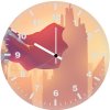 sketch art supergirl v6 wall clock