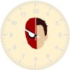 spiderman face minimalism nz wall clock