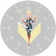 captain marvel minimal zn wall clock