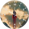 superman flying through metropolis ui wall clock
