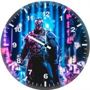 batman cyberpunk art yp wall clock