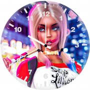 art harley quinn cosplay r9 wall clock