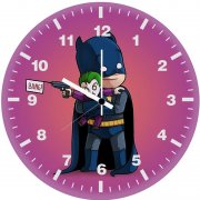 batman with little joker bang 5n wall clock