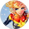 captain marvel cute art 28 wall clock
