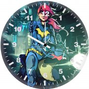 batgirl with bike tf wall clock
