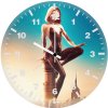 gwen stacy stacy sitting at top lc wall clock