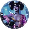 harley quinn with bike qm wall clock
