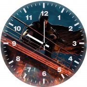 batman looking at gotham city 7y wall clock