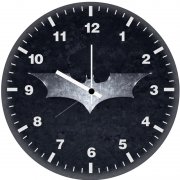 bat logo dark cd wall clock