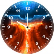 batman fire rise logo l6 wall clock