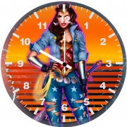 5k wonder woman artwork zu wall clock