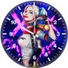 harley quinn zany antics 9x wall clock