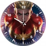 artwork of captain marvel eg wall clock