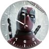 deadpool closeup artwork 4k wall clock