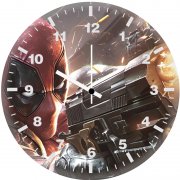 deadpool falls na wall clock