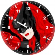 batwoman digital drawing x7 wall clock