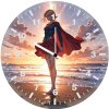 supergirl might and grace fu wall clock