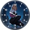 hooded spider girl tr wall clock