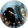wonder woman defend herself with shield v0 wall clock