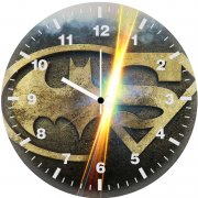 batman and superman logo who will win wl wall clock