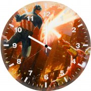 iron man vs captain america 55 wall clock